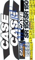 Набор стикеров на экскаватор Кейс SR150